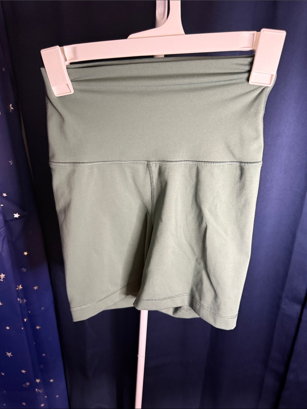 Yogalicious Sage Green High-Waist Bike Shorts